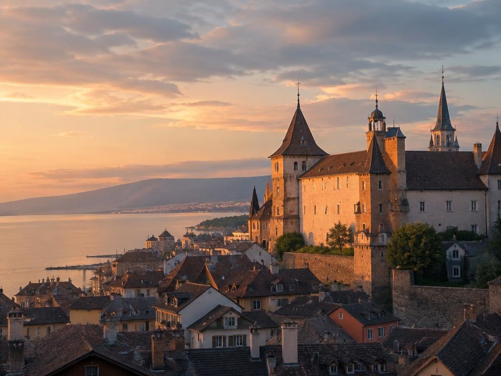 Le château et le lac, canton de Neuchâtel
